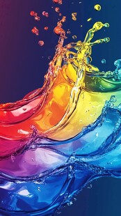 彩色涟漪的抽象艺术