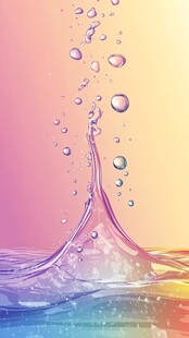 水滴碰撞产生的涟漪