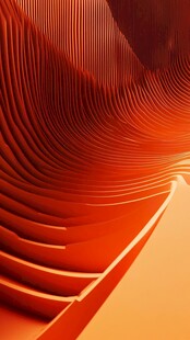 橙色波浪形表面