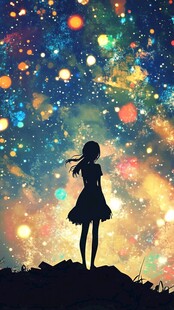 星光下的女孩