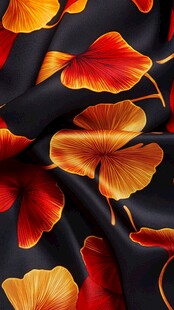 秋日暖阳下的银杏叶