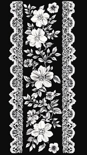 黑白蕾丝花纹图案