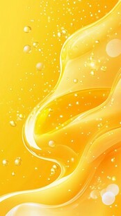 橙色液体抽象画