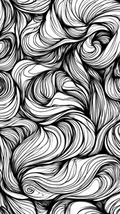 抽象黑白线条图案