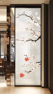 春花绽放 艺术玻璃隔断