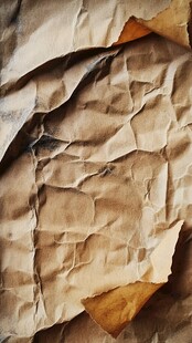 皱褶的棕色纸张纹理