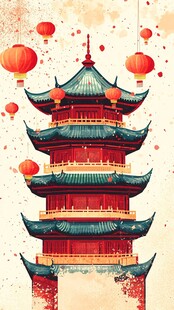 中国传统建筑与红灯笼的艺术