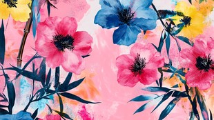 五彩缤纷的花卉图案