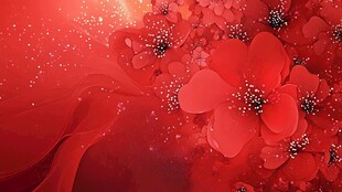 红色花瓣的数字艺术