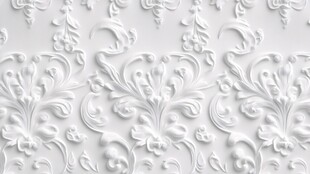 白色浮雕墙纸