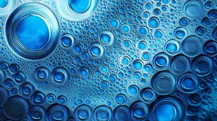 抽象的蓝色泡泡纹理