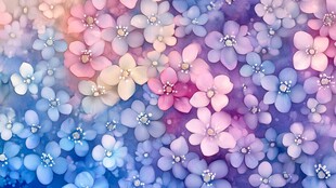 多彩花瓣的数字艺术