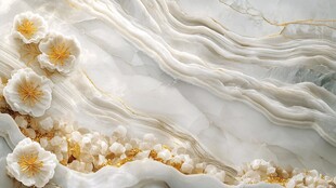 金纹白花晶石纹理