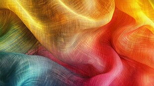 五彩斑斓的薄纱褶皱