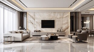 现代轻奢风格客厅设计