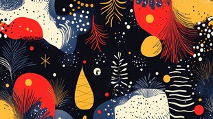 夜幕下的抽象图案