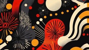 抽象派烟花图案