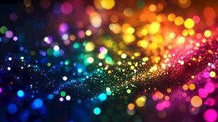 多彩的粒子波浪