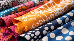 五彩缤纷的印花布料