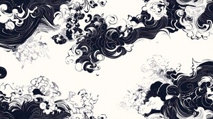 抽象艺术波浪图案
