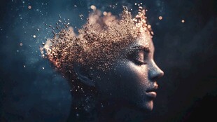 抽象人像 颗粒爆炸