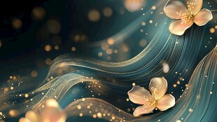 金色花瓣的抽象艺术