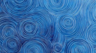 蓝色涟漪的抽象画