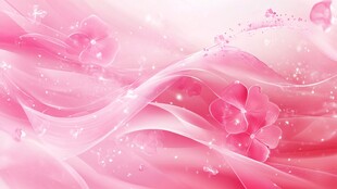 粉色花卉抽象数字艺术