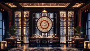 古典中式餐厅的室内设计