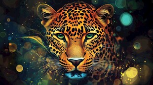 神秘的豹纹夜幕