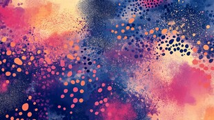 抽象的彩色斑点画