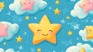 星空中的快乐云朵