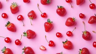 草莓与樱桃的愉悦碰撞