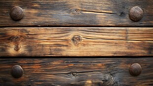 古老的木板与生锈的钉子