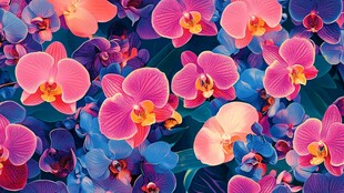 色彩斑斓的兰花盛宴