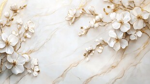 白金花卉大理石纹理