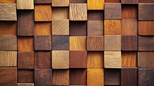 木块的自然纹理和色彩