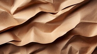 皱褶的棕色纸张纹理