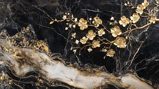 金色梅花大理石纹理