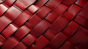 红色皮革编织纹理