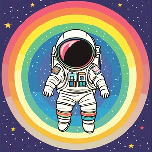 宇航员与彩虹