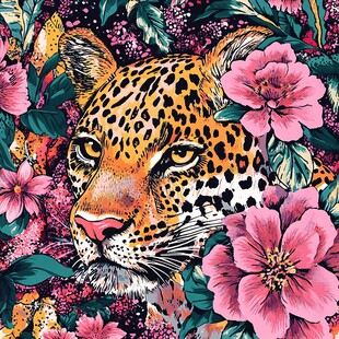 花卉中的豹纹