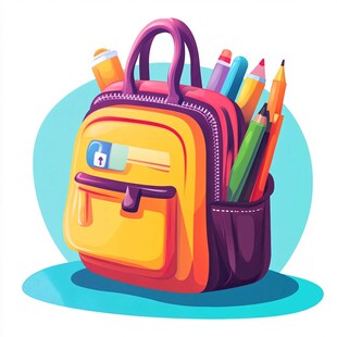 色彩斑斓的书包