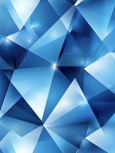 抽象几何蓝调艺术