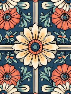 复古花卉图案