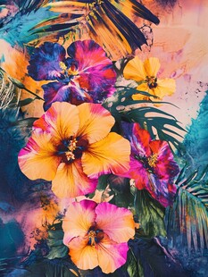 热带花卉的绚丽绽放