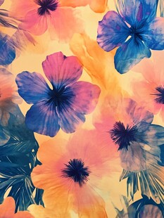 水彩花卉图案