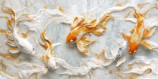 金鱼壁画艺术