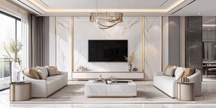 现代轻奢风格客厅设计
