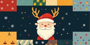 圣诞老人与驯鹿的欢乐圣诞之夜